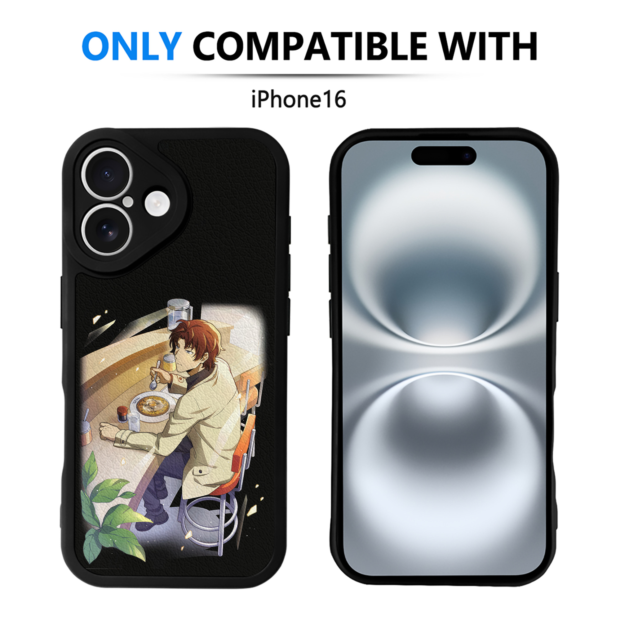（画像用） 文豪ストレイドッグス Bungo Stray Dogs 【iPhone 16シリーズ対応】シリコンスマホケース（レザー調） 材質：シリコン